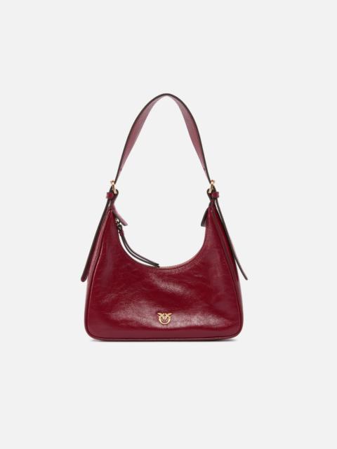 MISS PINKO MINI HOBO SHOULDER BAG IN SHINY LEATHER