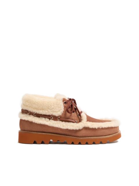 VLogo Signature shearling loafers