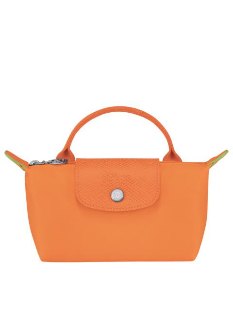 Longchamp Le Pliage Green Pouch with handle Orange - Recycled canvas