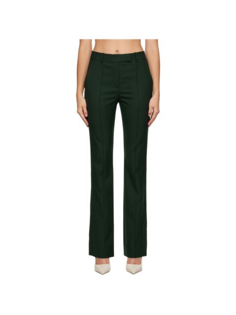 Helmut Lang Green Cigarette Trousers