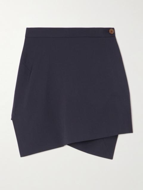 Vivienne Westwood Infinity Asymmetric Wool-twill Mini Wrap Skirt
