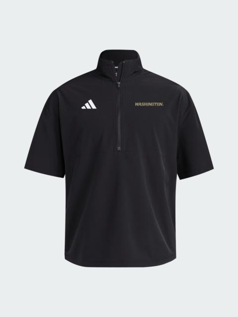 adidas University of Washington Short Sleeve Quarter Zip Woven Jacket