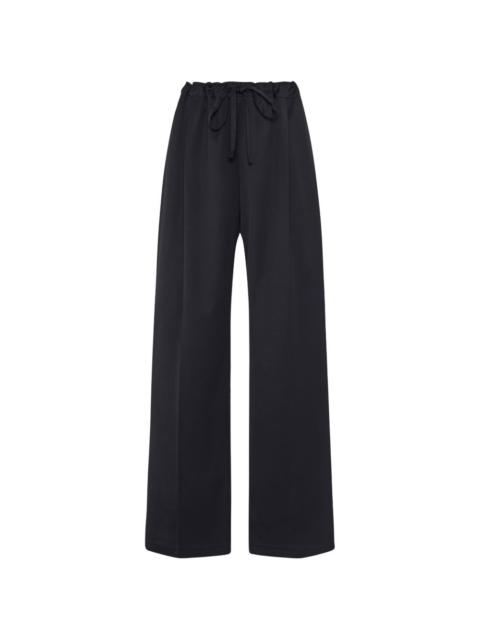 Another Tomorrow pleated cotton trousers