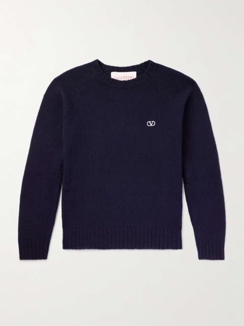 Valentino Logo-Embroidered Wool Sweater