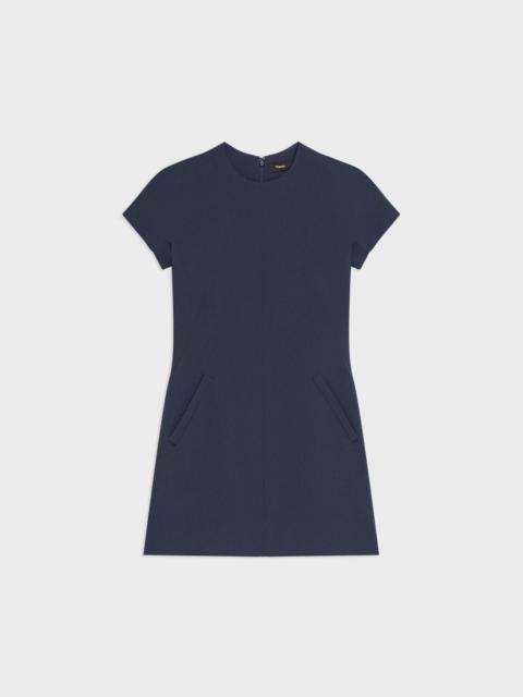Theory Dolman Sleeve Mini Dress in Admiral Crepe