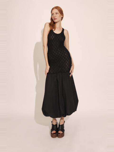 BARDOT Melody Lace Poplin Maxi Dress In Black