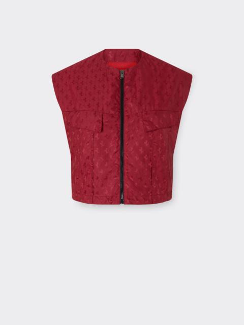 Ferrari Cropped nylon jacket with Prancing Horse motif