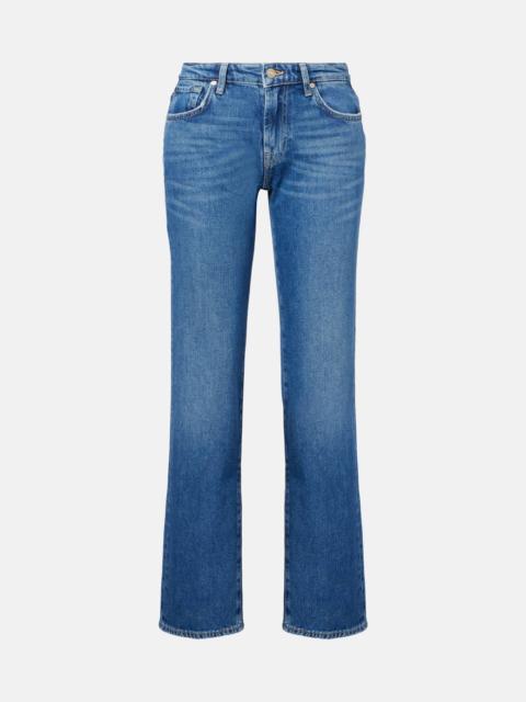 7 For All Mankind Calie mid-rise straight jeans