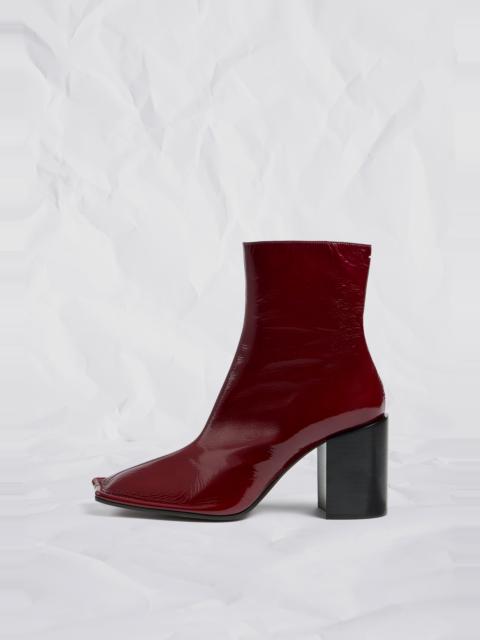Maison Margiela Piped Ankle Boots Suede Patent Leather