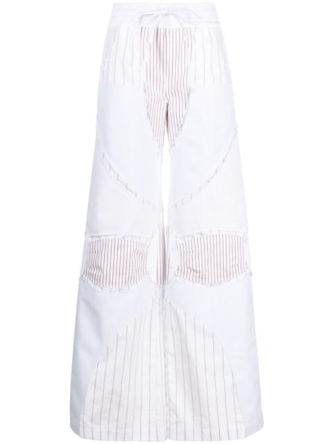 Off-White striped wide-leg cotton trousers