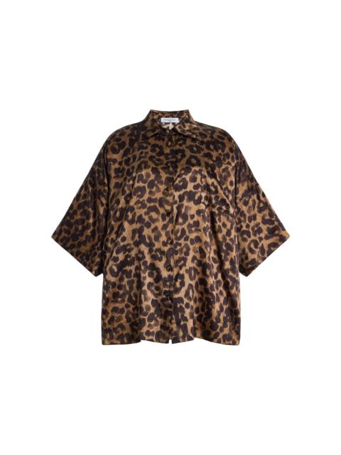 FRANÇOISE Zaoua Leopard Silk Shirt