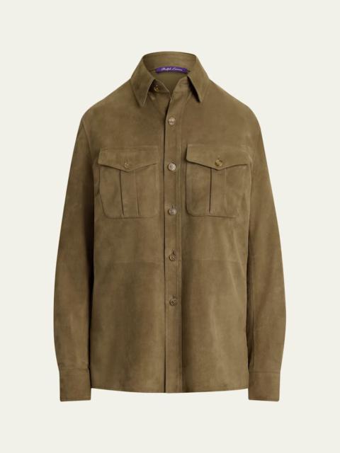 Ralph Lauren Landry Lamb-Suede Shirt
