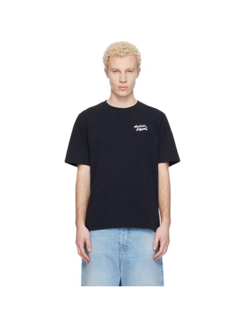 Maison Kitsuné Black 'Maison Kitsuné' Handwriting Comfort T-shirt