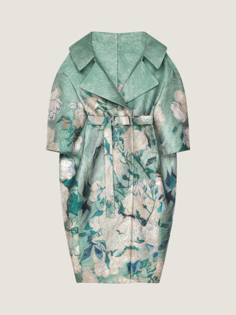 Givenchy SLASHED LONG COAT IN ROSES JACQUARD