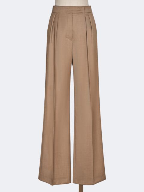Max Mara ZIMINO Wool twill trousers - HAZELNUT BROWN