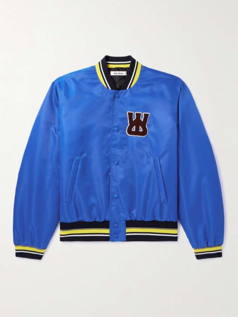 WALES BONNER Electric blue nylon Sorbonne 56 bomber jacket