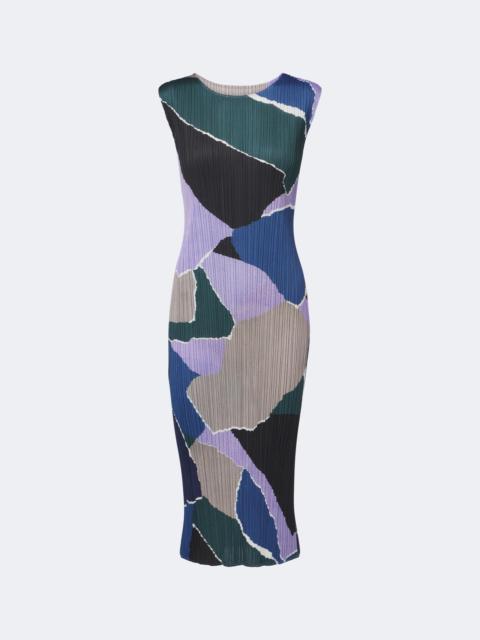 Pleats Please Issey Miyake Surprise! pleated printed midi dress