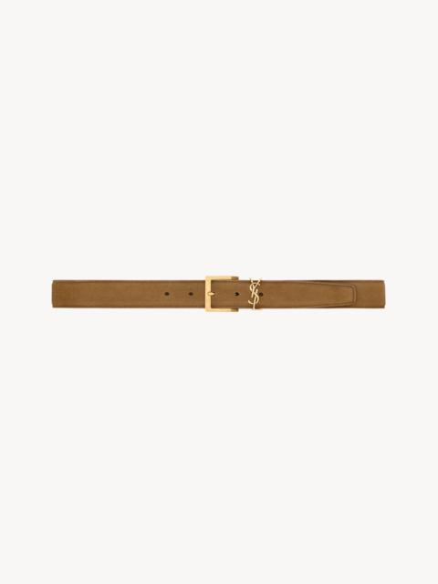 SAINT LAURENT CASSANDRE VADIM BELT IN SUEDE