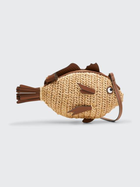 Anya Hindmarch Fish Raffia Clutch Bag