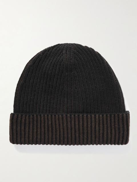 ZEGNA Ribbed Oasi Cashmere Beanie Black