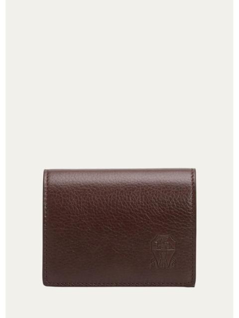 Brunello Cucinelli Men's Leather Trifold Wallet