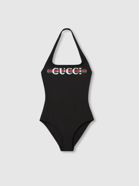 Sparkling jersey swimsuit with print