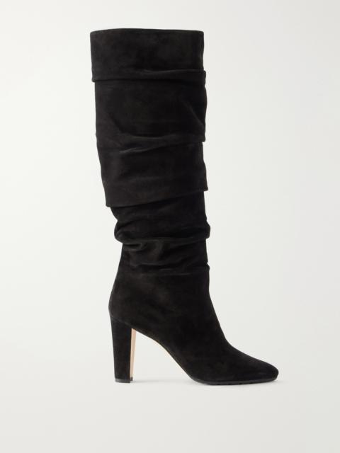 Manolo Blahnik Calassohi 90 Suede Knee Boots