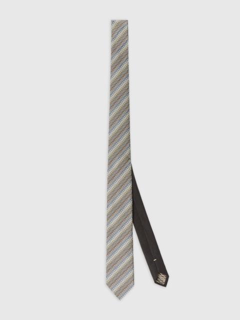 Missoni Tie with Chevron Embroidery