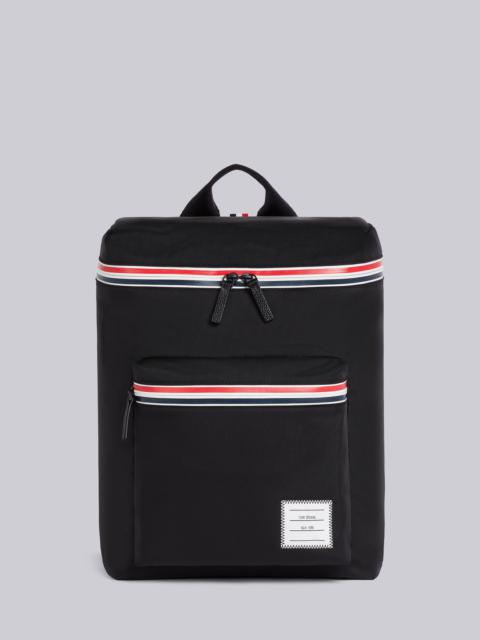 Thom Browne Black Nylon Tricolor Zipper Backpack