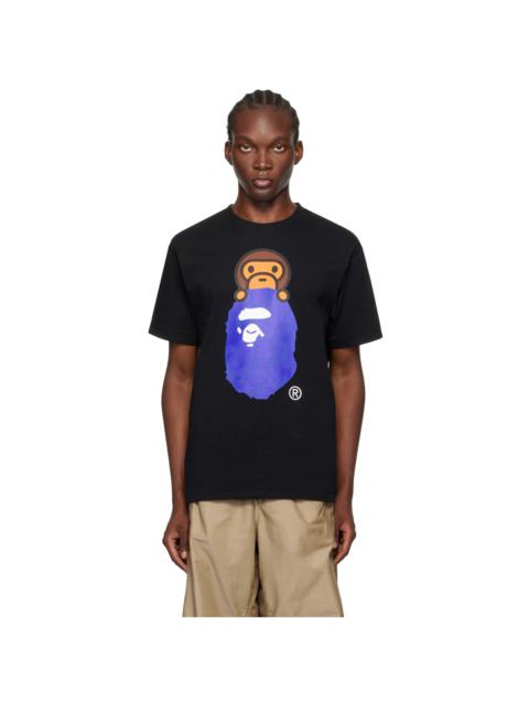 Black Ink Camo Milo On Ape Head T-Shirt