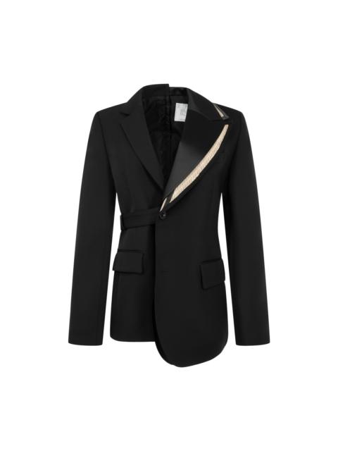 sacai DOUBLE-FACED SILK COTTON X DOESKIN JACKET