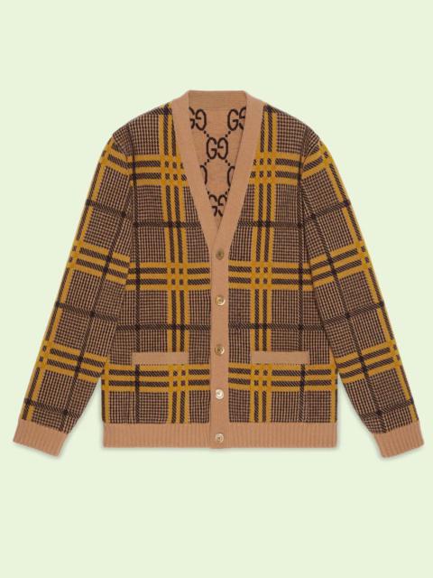 GUCCI Reversible knit wool cardigan