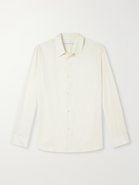 Studio Nicholson View Striped Silk and Cotton-Blend Shirt