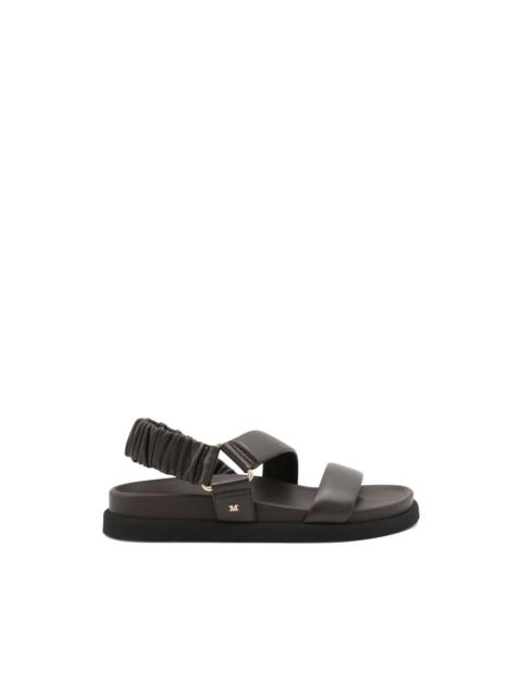 Max Mara ruched slingback leather sandals