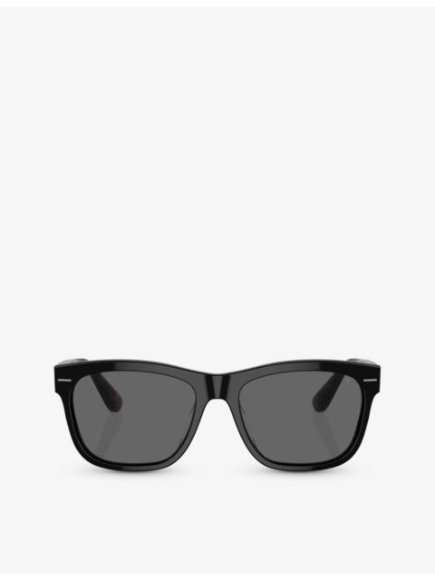Brunello Cucinelli BC4003S Pillow-Frame Acetate Sunglasses