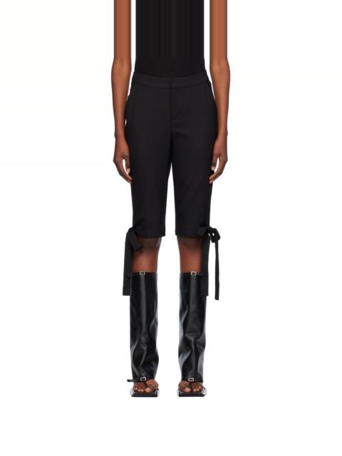 FIDAN NOVRUZOVA Black Benedict Bow Capri Trousers