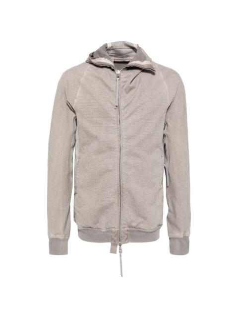 Boris Bidjan Saberi asymmetric cotton hooded jacket