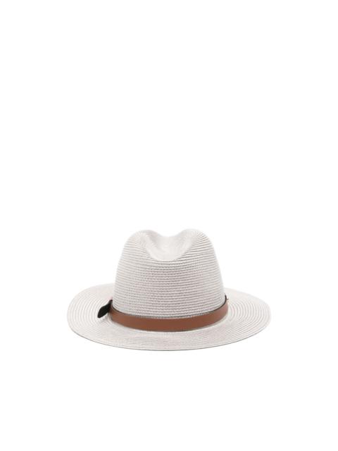 EMPORIO ARMANI brim-belt fedora hat