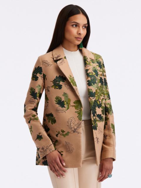 Oscar de la Renta ACORN JACQUARD COAT