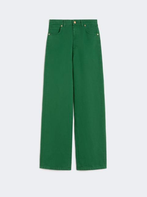 'S Max Mara Cotton and linen 5-pocket trousers - GREEN