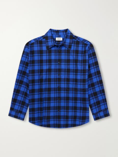 AGOLDE Stanhope Checked Cotton-Flannel Shirt