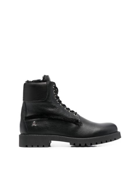 PHILIPP PLEIN The Hunter shearling lined leather boots