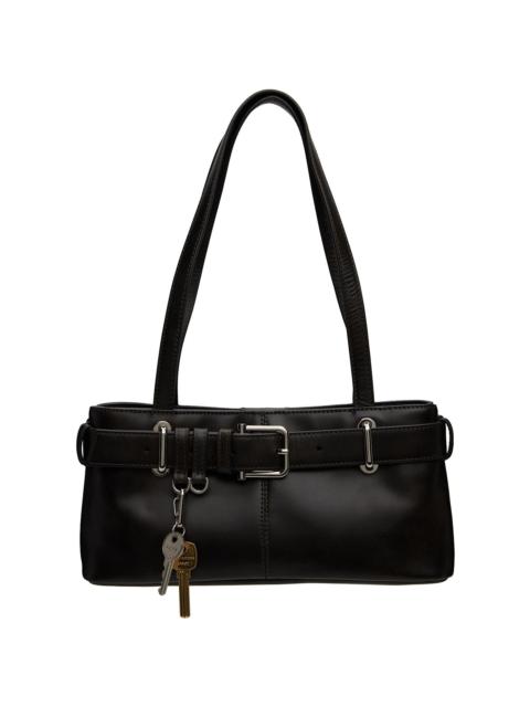 OSOI Brown Shoulder Brocle Mini Bag