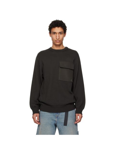 courrèges Brown Utility Wool Sweater