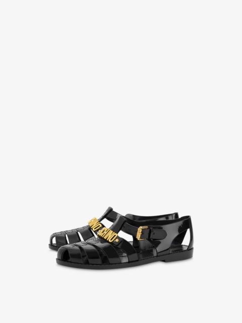 Moschino JELLY SANDALS WITH LETTERING LOGO