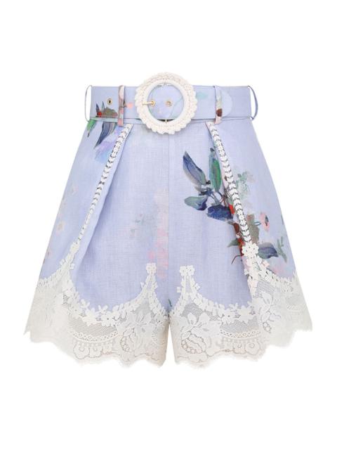 Zimmermann EVERLEY LACE TRIM TUCK SHORT