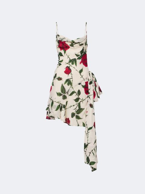 Blumarine Draped floral minidress