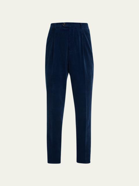 Men's Single-Pleated Corduroy Pants