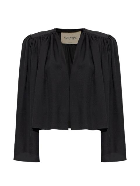 Valentino gathered cropped cardigan