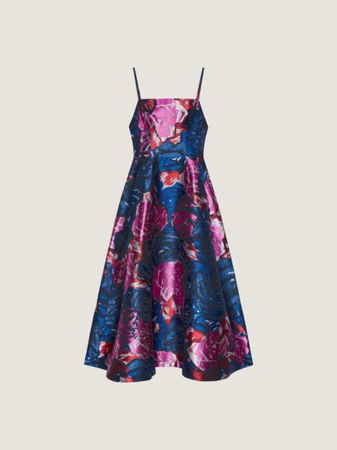 Givenchy SLICED LONG DRESS IN FLORAL JACQUARD